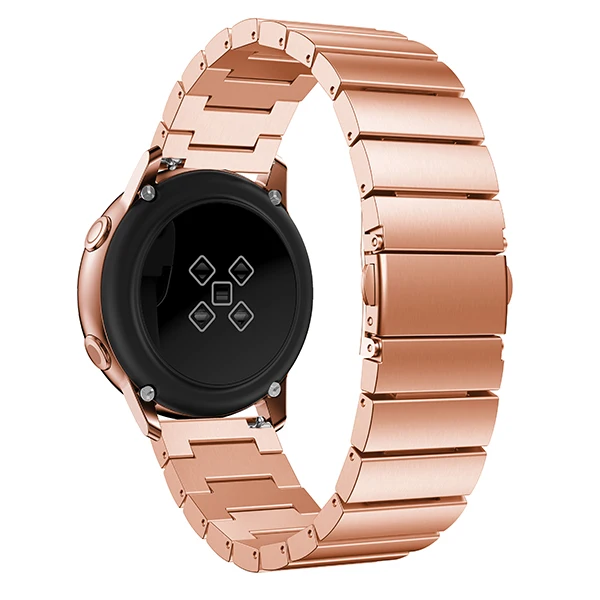 Rose gold Ремешок для часов из нержавеющей стали для samsung Galaxy watch Активный браслет 20 мм ремешок для samsung gear S2/samsung Galaxy 42 мм часы - Цвет ремешка: Rose gold