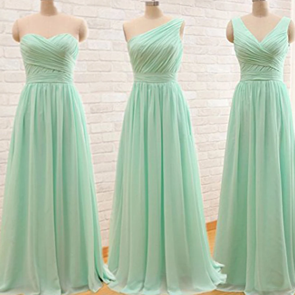 Платья мятного цвета для подружки невесты 2020 разные стильные плиссированные