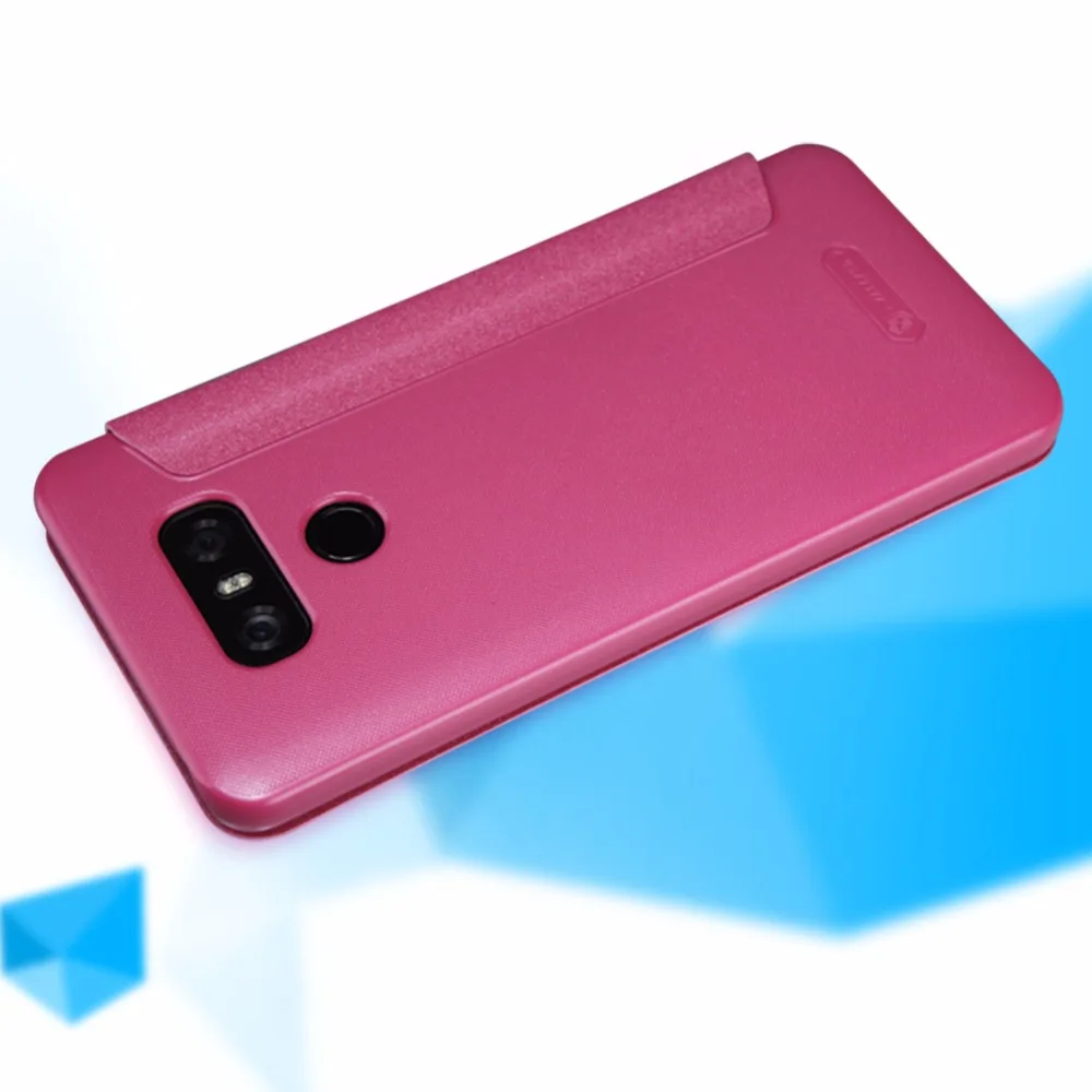 Кожаный чехол для lg g6 NILLKIN sparkle pu кожаный флип-чехол с умным окошком для lg g6(5,7 дюйма