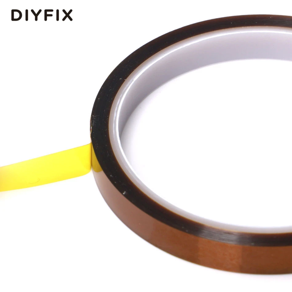 Термостойкая полиимидная лента DIYFIX 10 мм x 33 м высокотемпературная клейкая