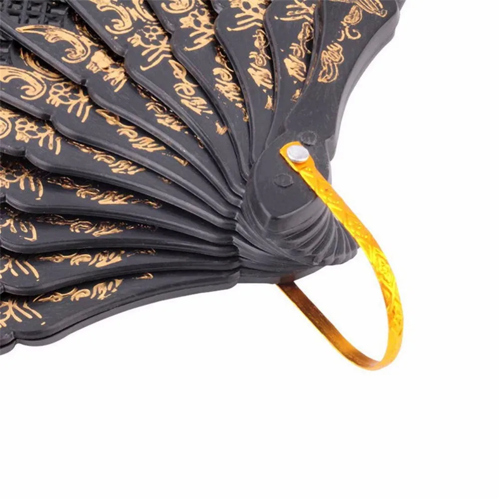 Цветочный тканевый кружевной складной веер Женский для танцев и девушек декор