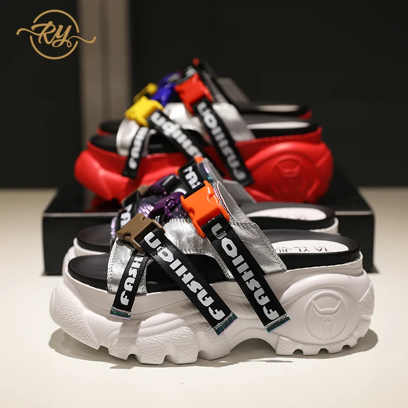 RY RELAA женские шлепанцы из натуральной кожи модная женская обувь коллекция 2018 года