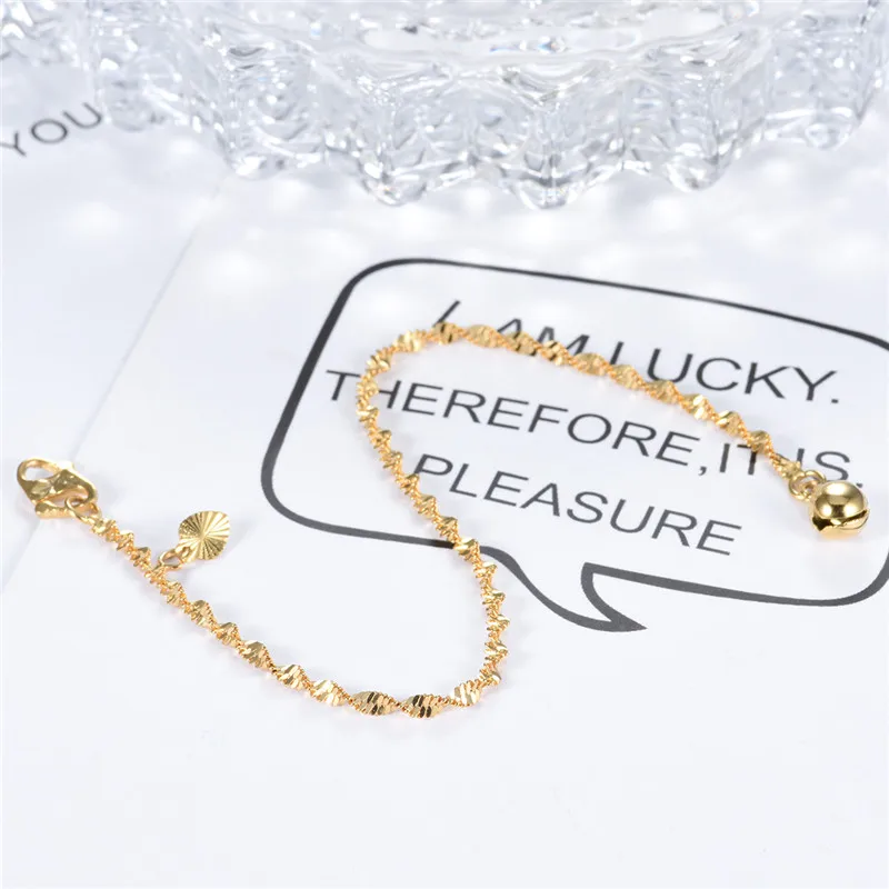 BUDONG Винтаж браслет Роскошная женская цепочка на подарок для Для женщин Золотой