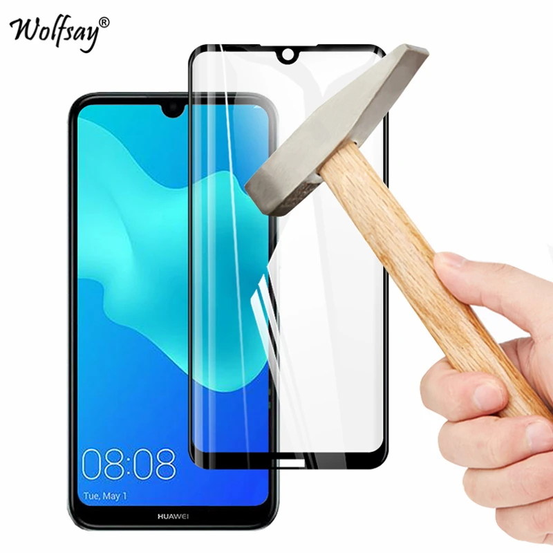 2 piezas de vidrio completo de la cubierta del pegamento Huawei Honor 8S Protector de pantalla de vidrio templado Huawei Honor 8S pel&iacute;cula de vidrio del tel&eacute;fono Huawei Honor 8S pel&iacute;cula-1