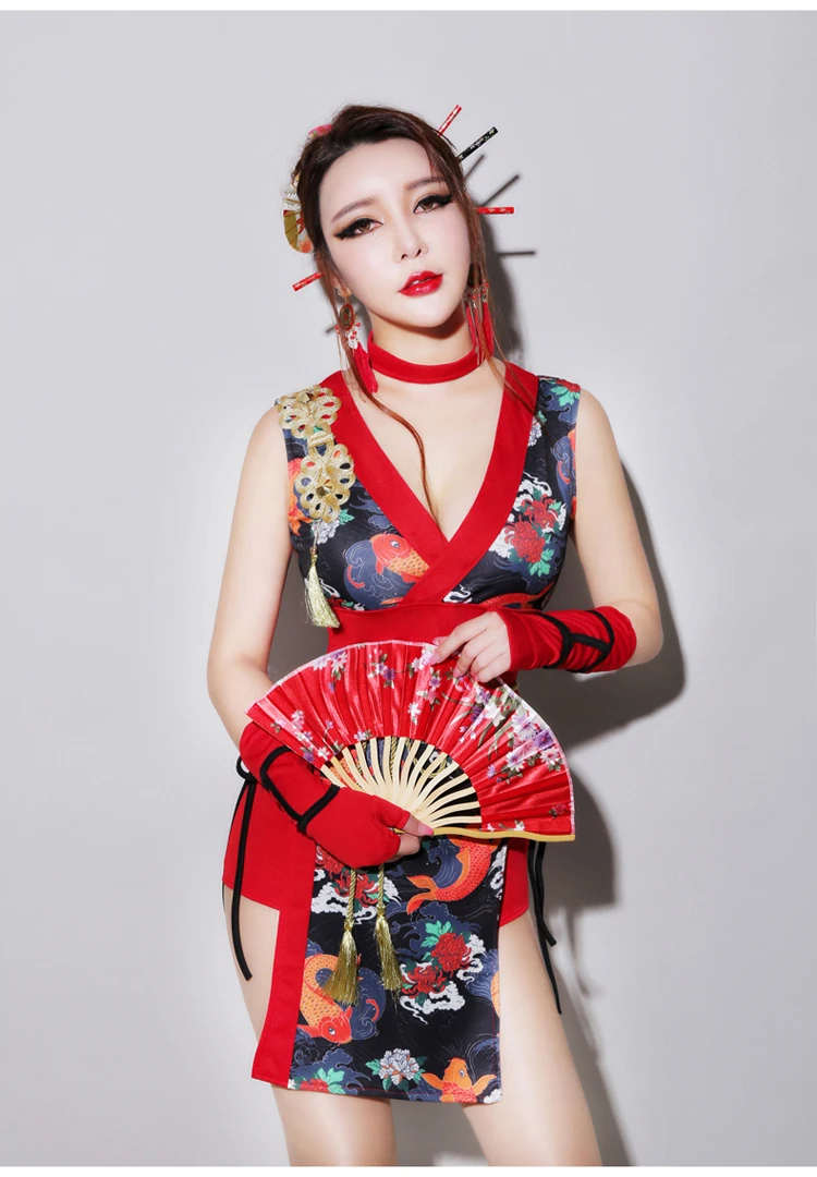 Women Sexy new printing sleeveless Mai Shiranui Costume carnival costume Halloween costume for women Fancy dress party dress