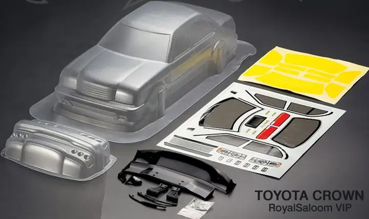 Автомобильный прозрачный корпус для ПК 1/10 RC 190 мм TTOYOTA/CROWN D1GP Goodyear On Road Drift Yokomo Houring