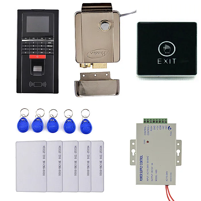 Сильная блокировка дверей + отпечатков пальцев ID Card Reader Система контроля доступа - Фото №1