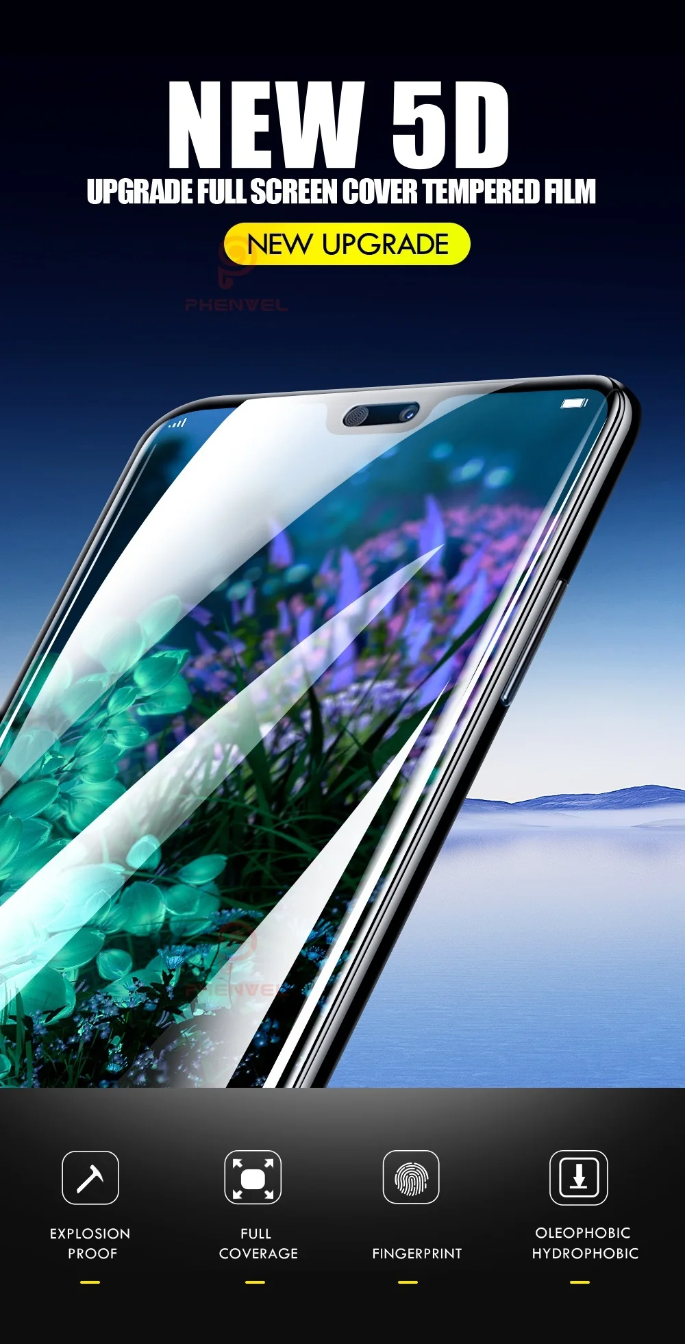5D стекло для huawei p20 lite mate 20 X Олеофобная Защита экрана для huawei p20 pro Кристальное закаленное стекло mate 20 lite X