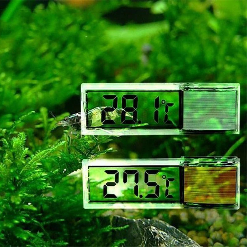 Пластиковый металлический 3D цифровой электронный аквариумный термометр