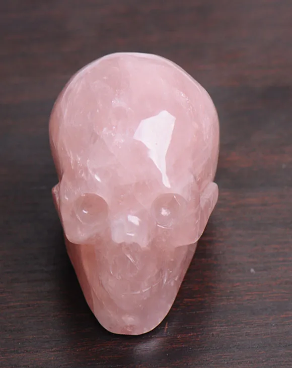 Натуральные украшения с черепом из розового кварца ювелирные изделия ручной