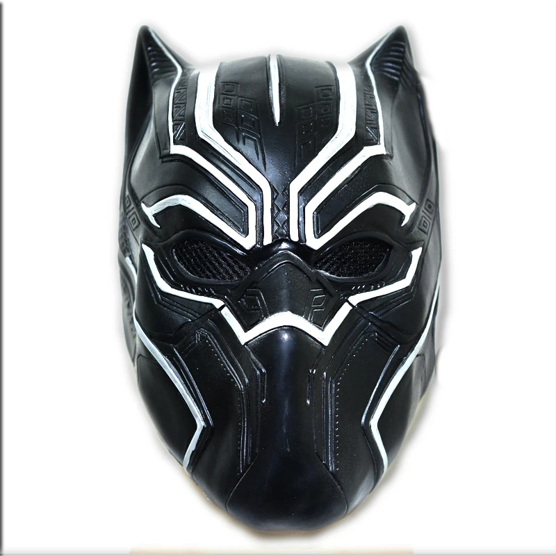 Твердые 3D черный пантера царь Ваканды T'Challa маски фильм фантастические Косплэй Для мужчин Латексная лента для вечерние маска