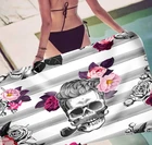 3D с рисунком с черепами; пляжные Полотенца роза цветы поглотитель из микроволокна для Полотенца летние Travle большой салфетку De Toalla PLAYA
