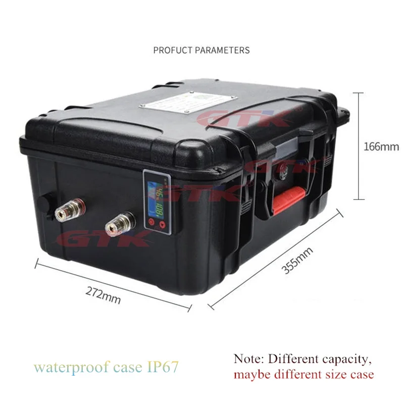 Водонепроницаемый 24V 80Ah Lifepo4 батарея 1500W 24V литиевая батарея электрический велосипед аккумулятор с подзарядкой от солнечной энергии, мотор с BMS+ 10A Зарядное устройство