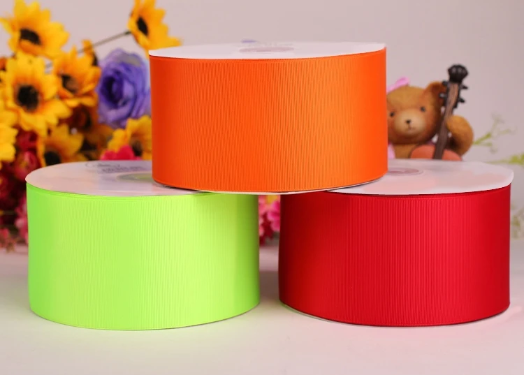3 "(75 мм) grosgrain однотонные ленты для украшения бантами волос 196 в наличии цвет 100
