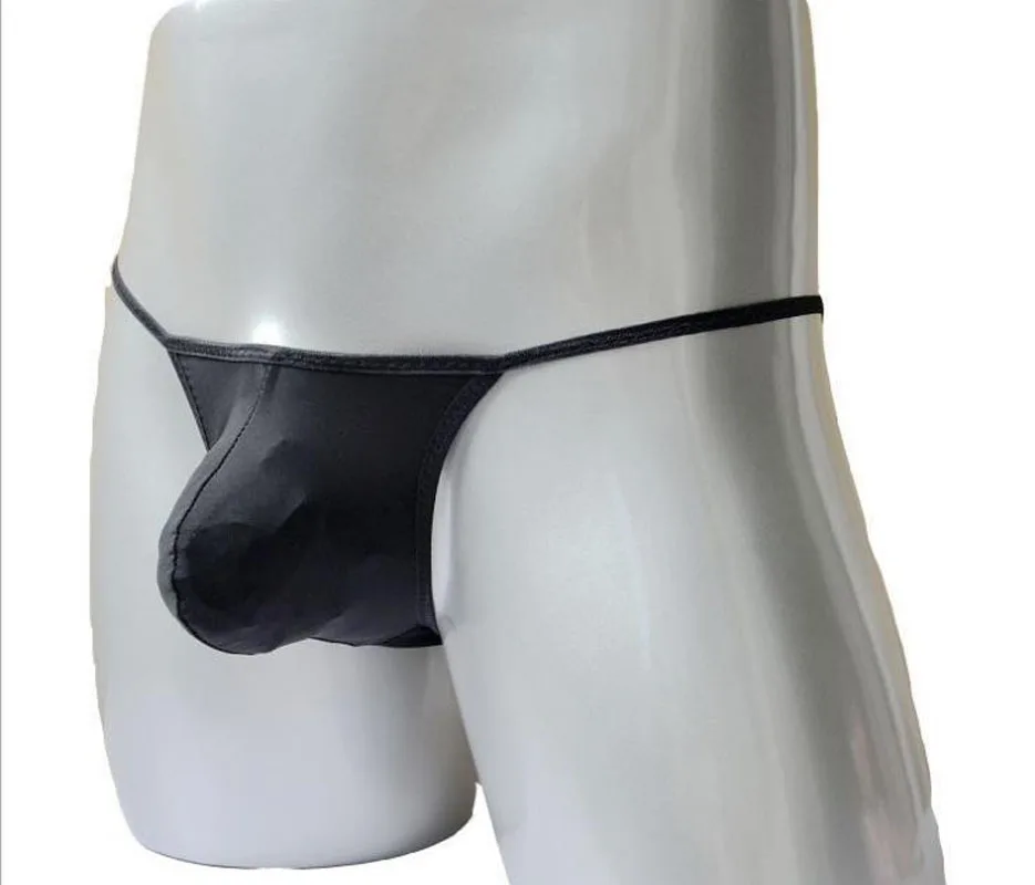 

Brand Low-Waist Men Panties Viscose Fork Ice Silk Translucent Briefs ZJH021