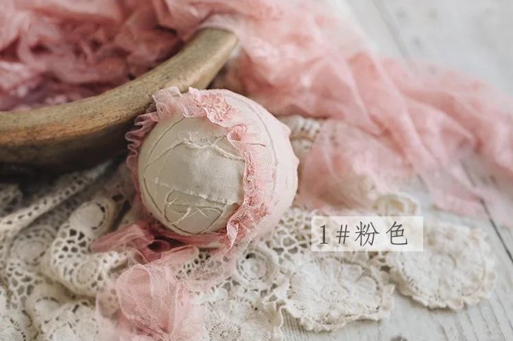Newborn photography prop super light soft elastic lace hat + wrap cloth | Мать и ребенок