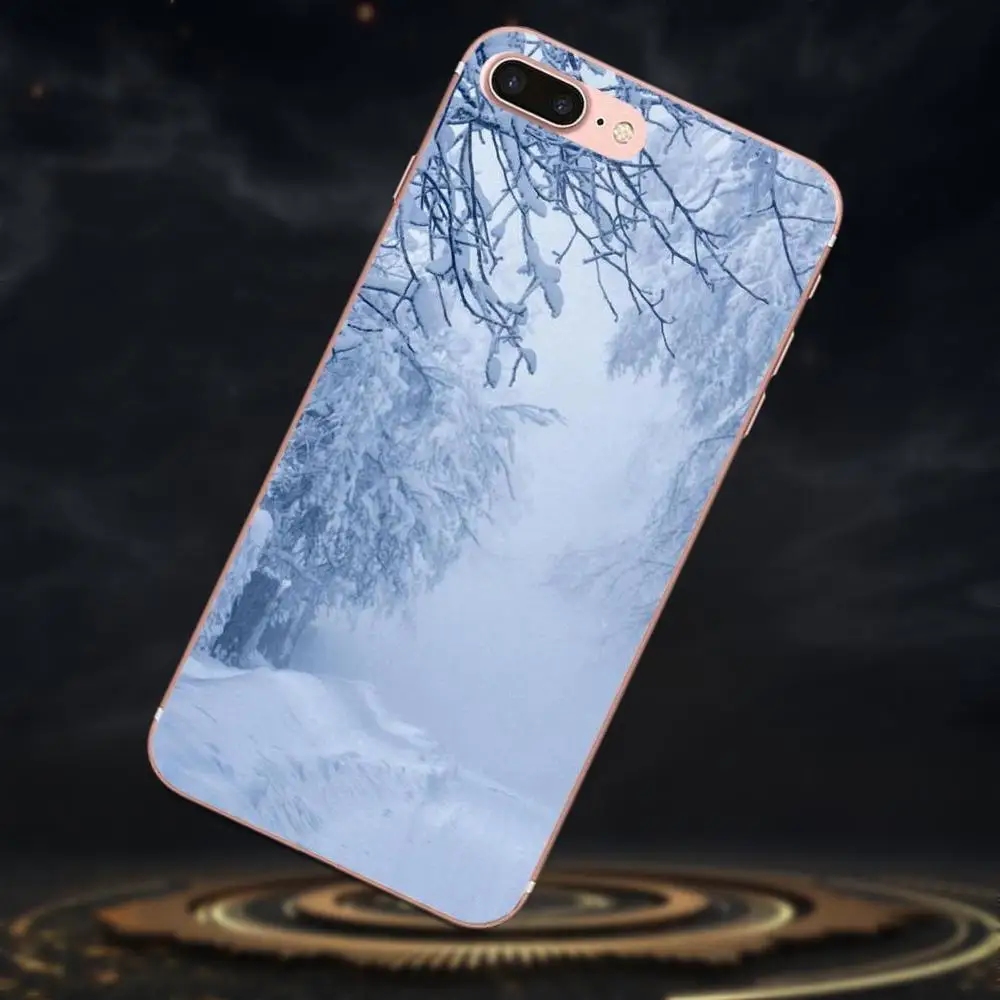 Мягкие чехлы для Galaxy J1 J2 J3 J330 J4 J5 J6 J7 J730 J8 2015 2016 2017 2018 mini Pro зимний пейзаж