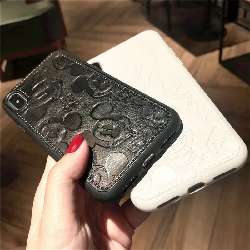 Чехол для Телефона iPhone X XS Max XR мультяшный Микки чехол телефона милый мягкий 6 6s Puls 7