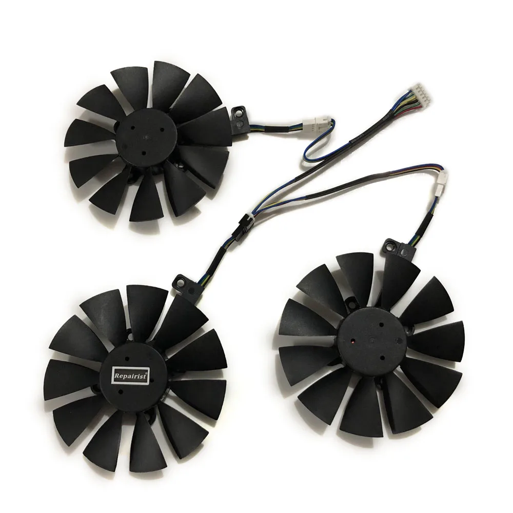 90 мм(85 мм) PLD09210S12HH T129215SU VGA GTX1080TI GTX1070 Графический кулер вентилятор для ASUS GTX 1080TI/980Ti/1070TI VGA карты охлаждения