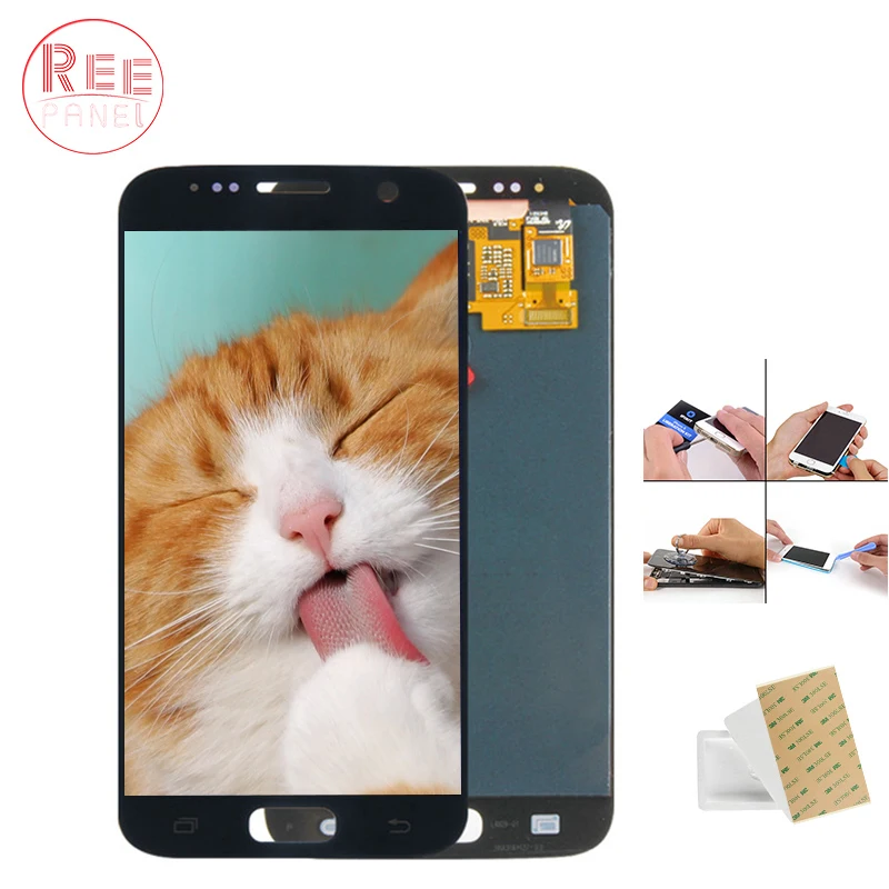 Оригинальный 5 1 ''Super AMOLED Экран для SAMSUNG Galaxy S7 ЖК дисплей Дисплей G930 G930F SM