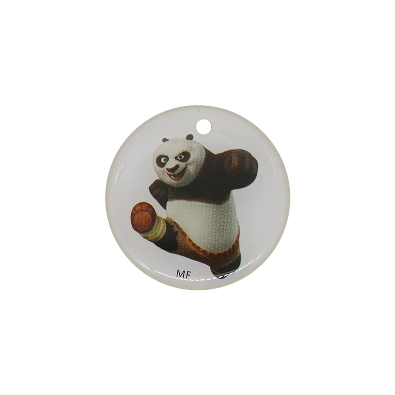 kungfu Panda 50 шт. 125 кГц Токен тег цепь для ключей брелок кольцо перезаписываемый Бланк RFID T5577 карта значок для ID карты доступа Копир Дубликатор Cloner - Цвет: kungfu Panda