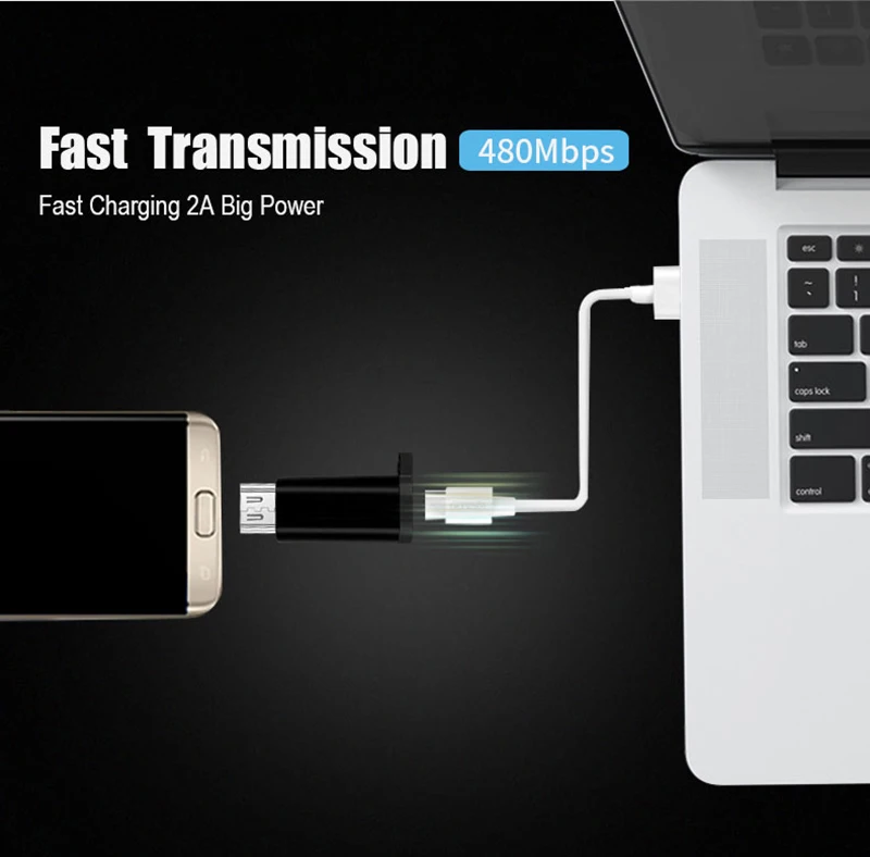 Thbelieve Type C Micro USB адаптер для зарядки передачи данных к Adatores с брелком Женский микро