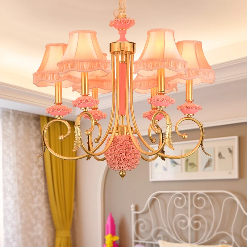 Modern European Style All Copper Ceramic Chandelier Nordic Villa Children's Bedroom Chandeliers |