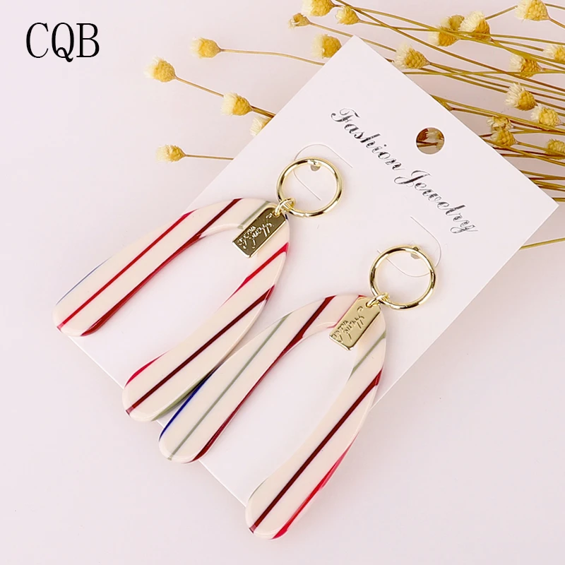 Модные ювелирные изделия серьги из смолы для женщин 2019 акриловые cc большие