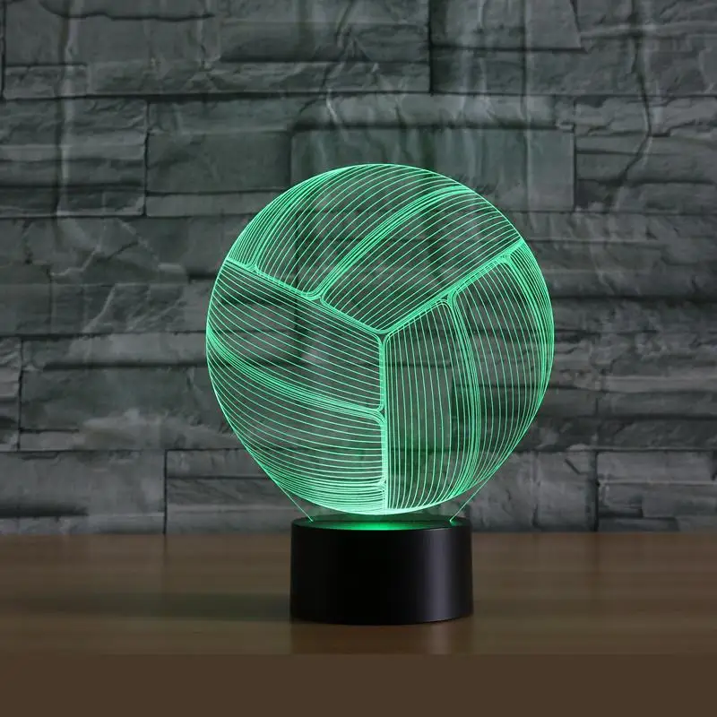 Новый волейбольный Цветной 3d светильник s Touch визуальный градиентный