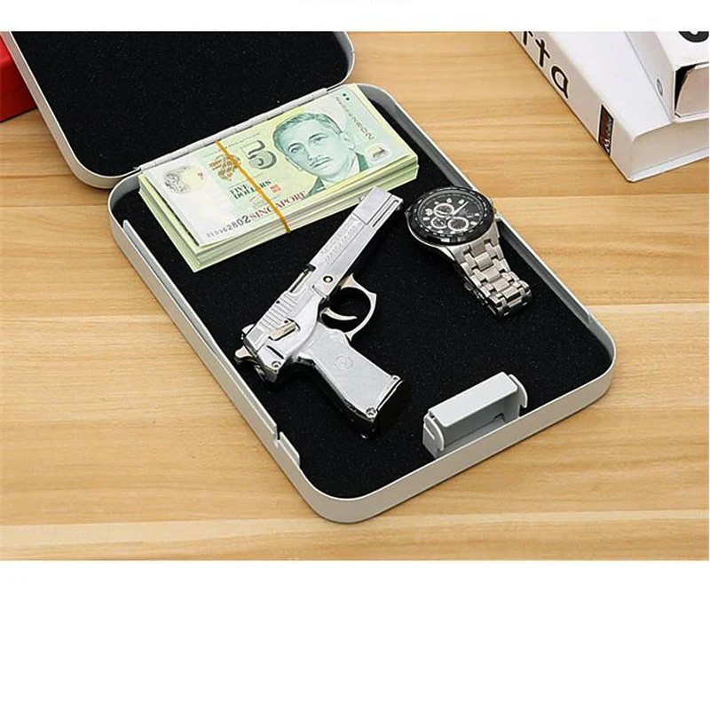 Password Safe Portable Cold Rolled Steel Car Auto Safe Pistol Valuables Wallet Jewelry Storage Box Safe Deposit Box Safe DHZ011