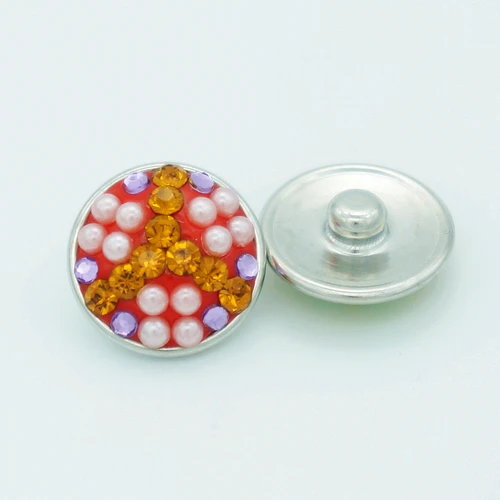 Ручная работа KB0224 узор мира 18 мм Цветочная застежка со стразами кнопки для DIY