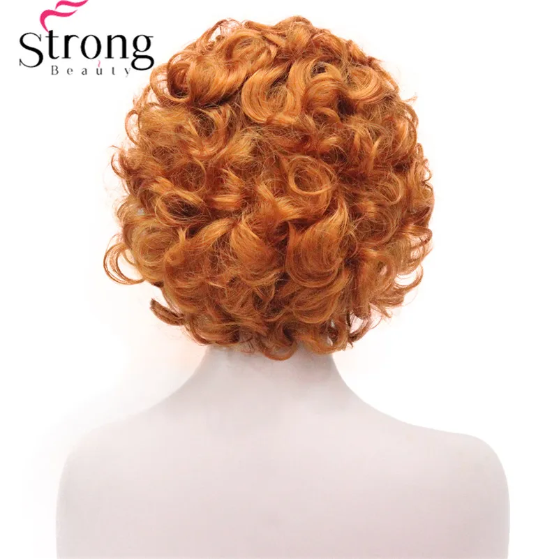 StrongBeauty короткий парик мягкий тусклый медный оранжевый подчеркивает полные