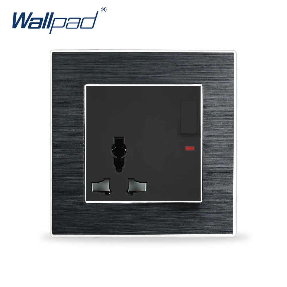 Универсальная 3 контактная розетка с 1 позиционным 2 переключателем Wallpad