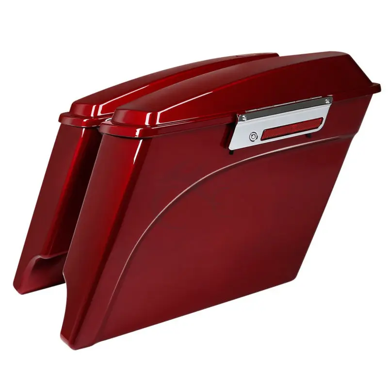 Motorcycle 5" Stretched Extended Hard Saddlebags For Harley Touring Model Electra Street Glide Road King FLH FLTR FLHX 93-13 images - 6