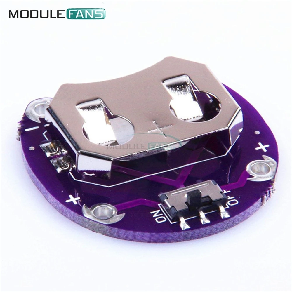 Держатель для аккумулятора LilyPad CR2032 электронный Компактный слайдер Arduino
