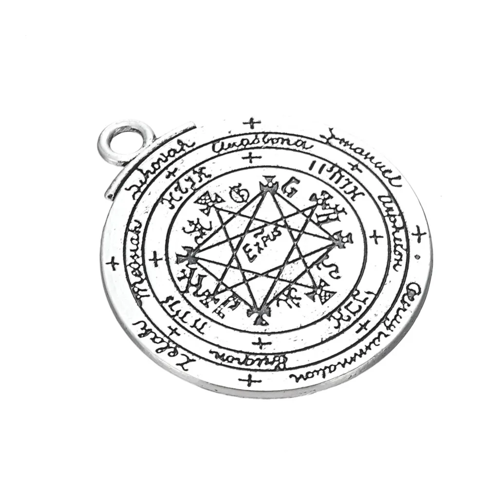 My shape Solomon Ожерелье Подвеска талисман печать Шарм герметичный Енотик Каббала религиозная Wicca язычество ювелирные изделия 5 шт