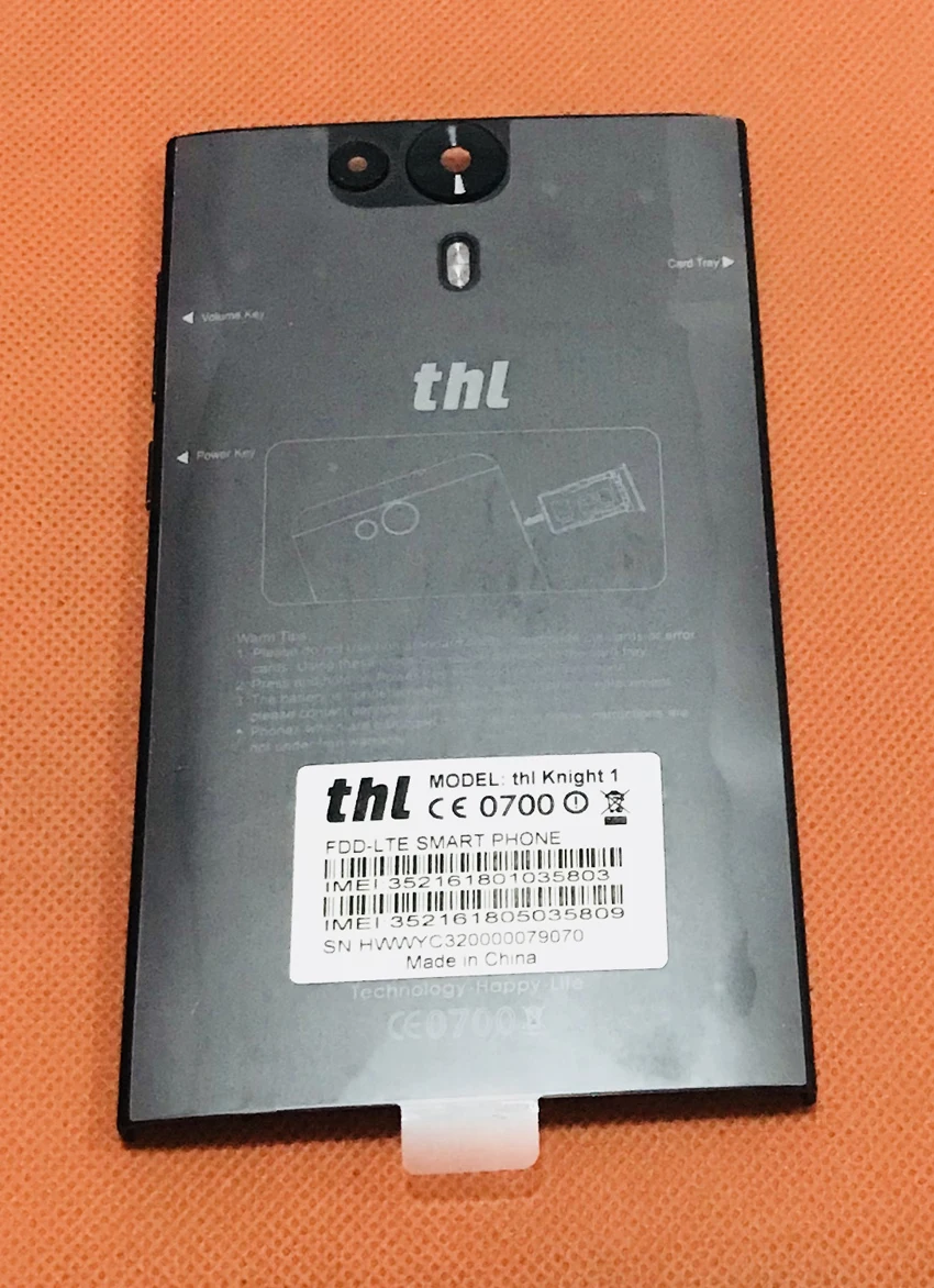 Used Original Protective Battery Case Cover+ camera glass lens for THL Knight 1 MTK6750T Octa Core 5.5 Inch HD Free shipping | Мобильные