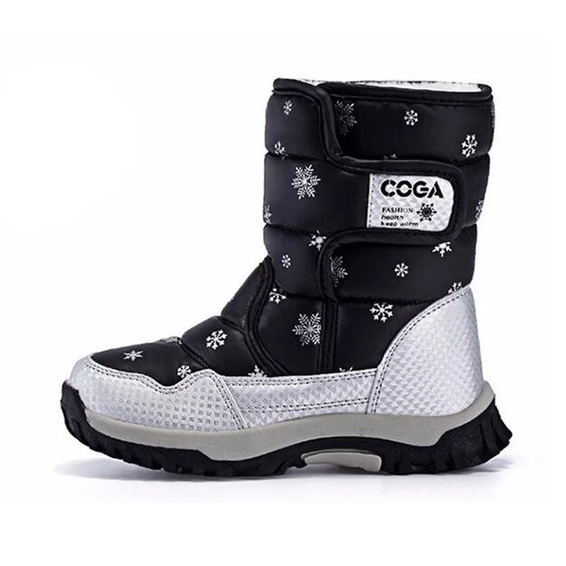 2019 new boots for children printing snow waterproof warm boy leisure footwear mountaineering -30 degree | Детская одежда и обувь