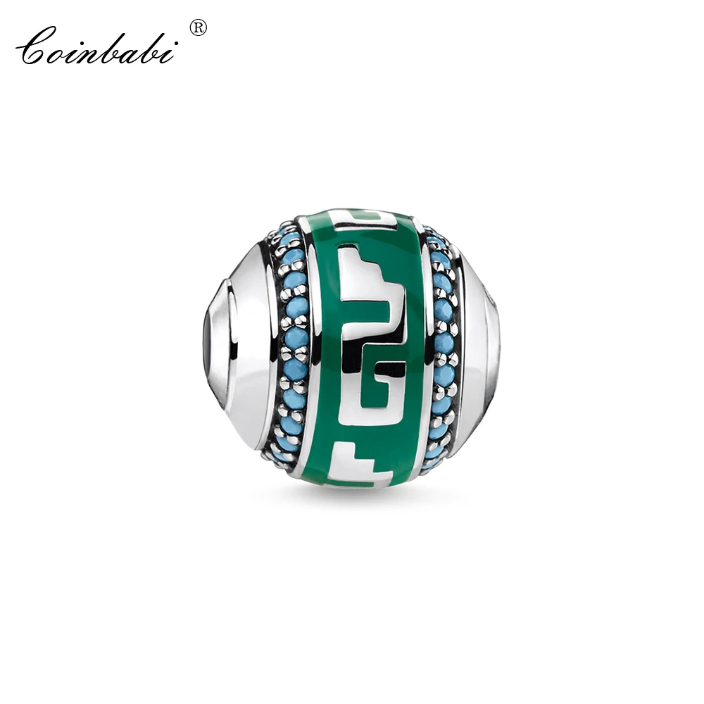 

Бусины этнический зеленый Орна для мужчин t, Томас серебро TS Jewelry компонент для женщин серебро Мода подарок Fit Карма браслет цепочки и ожерел...