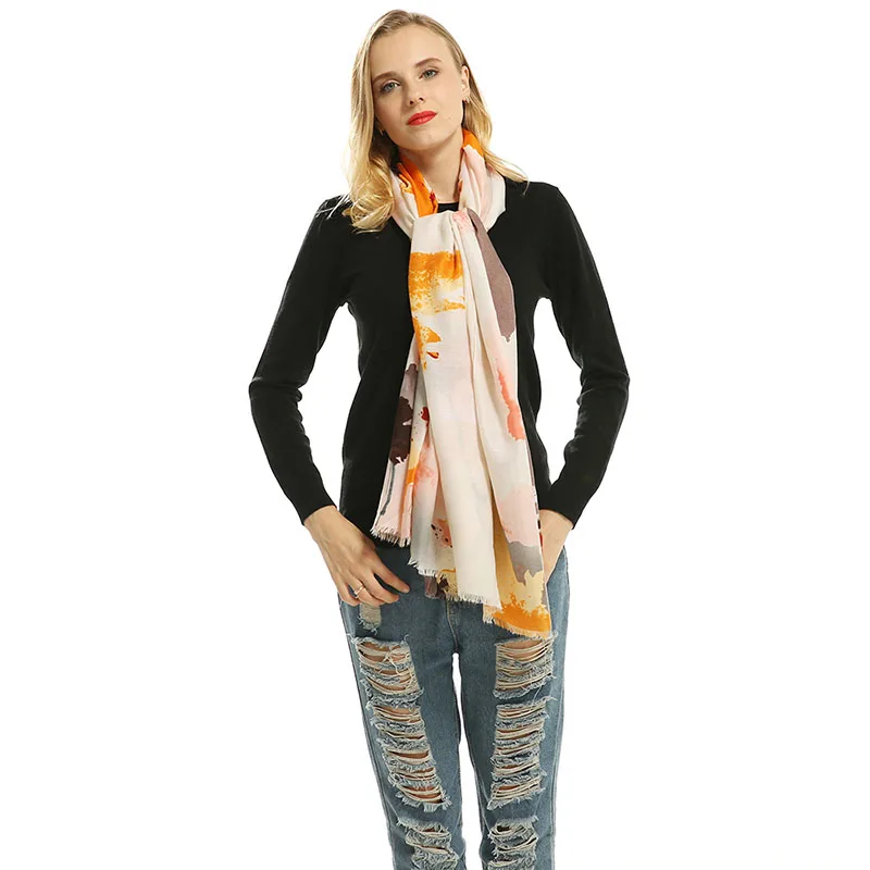 DANKEYISI зимний шарф для женщин с принтом длинный стильный шаль девочек теплые