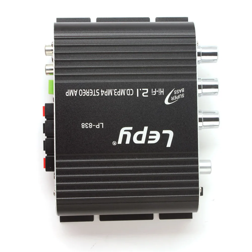 Фото Автомобильный усилитель Lepy LP-838, 12 В, Hi-Fi 2,1, усилитель радио, CD, MP3, MP4 стерео, усилитель басов, динамик для автомобиля, дома №5