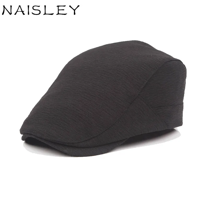 NAISLEY Brand Cotton Peaked Striped Pleated Adjustable Beret Outdoor Sun Breathable Lady Hat Women's Men Flat Berets Cap | Аксессуары