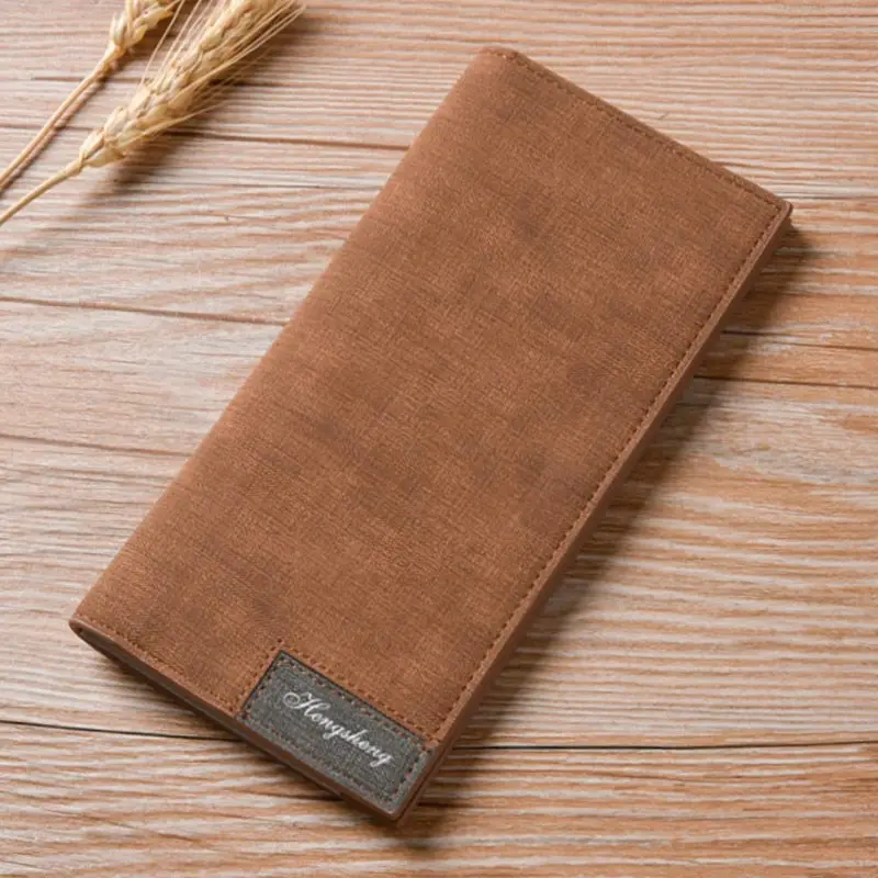 Мужской Длинный кошелек матовый дизайн простые матовые кошельки из