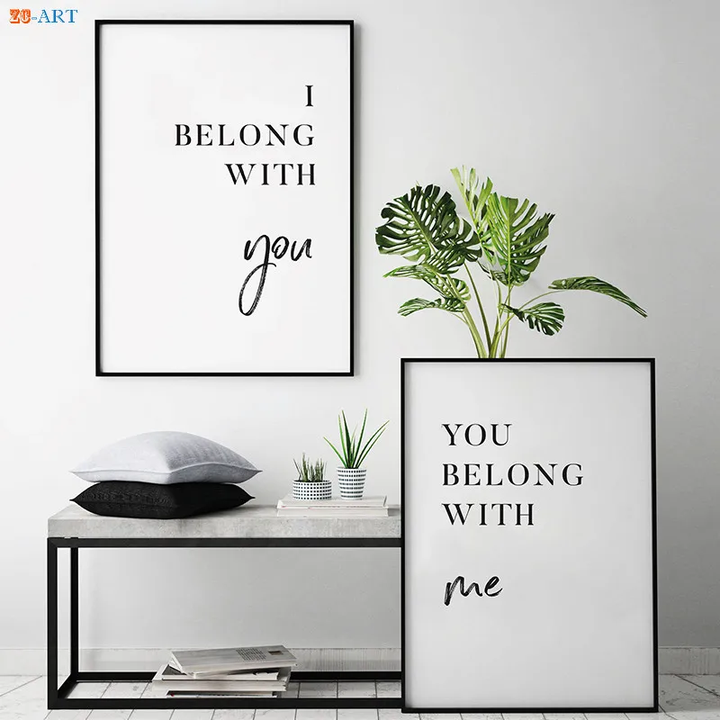 Без рамки Цитата Плакаты и художественная печать на холсте настенные картины для