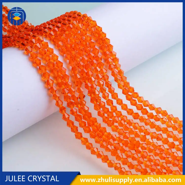 A3-C011 JuleeCrystal красный цвет бусины оптом 4 мм Хрустальные стеклянные Биконусы бусины для изготовления ювелирных изделий - Цвет: A3-C011