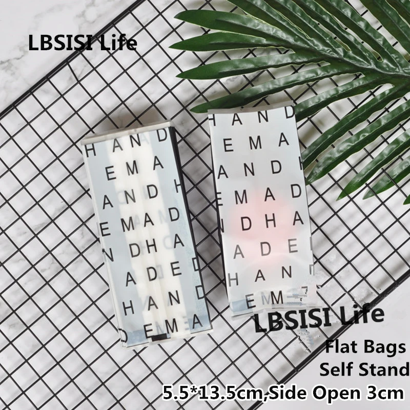 Пакеты для печенья ручной работы LBSISI Life 50 шт. черные пакеты с буквенным принтом