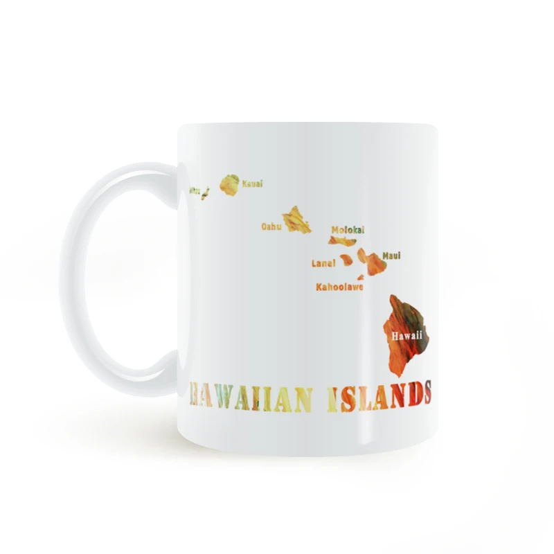 Гавайских островов Географические карты кружка Кофе молоко Керамика творческие