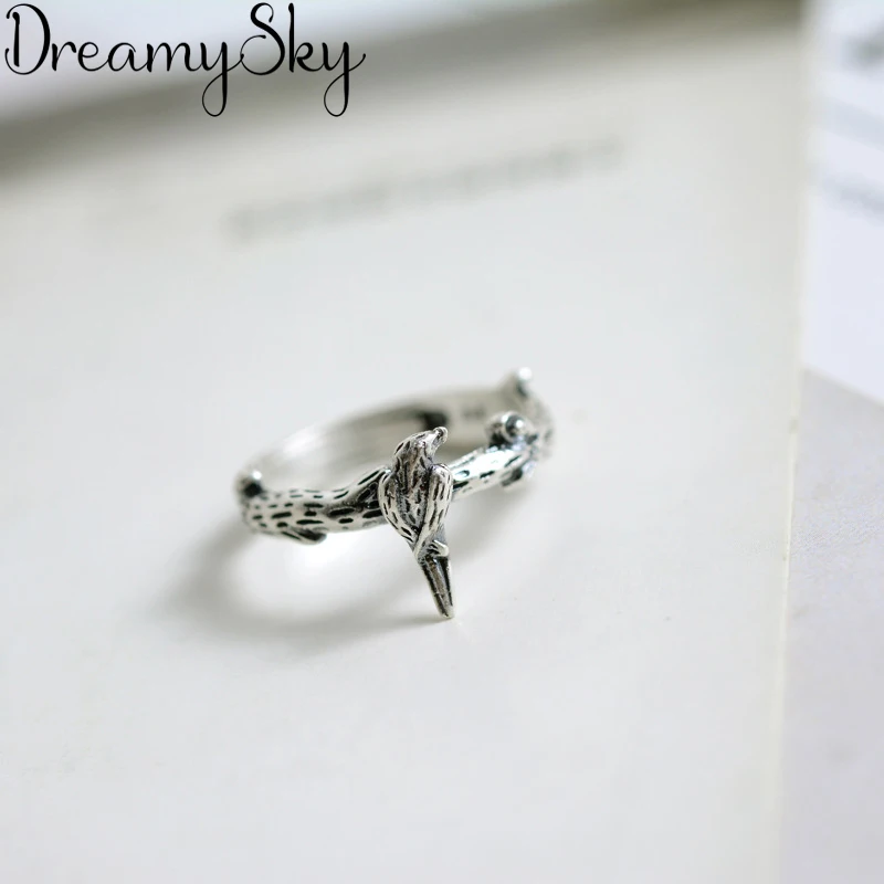 Модные серебряные кольца в виде птиц для женщин и девушек подарок свадебное