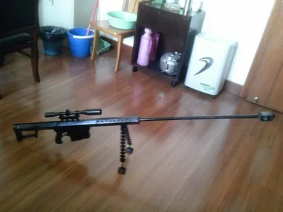 1:1 Barrett 140 см Игрушечная модель пистолета из бумаги, собранная развивающая игрушка, строительные игрушки, карточные модели, строительные наборы