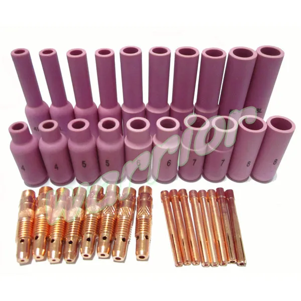 Warrior 36PK TIG Расходные материалы 10N31 10N32 10N28 Collets тела Collet Экстра длинная алюминиевая